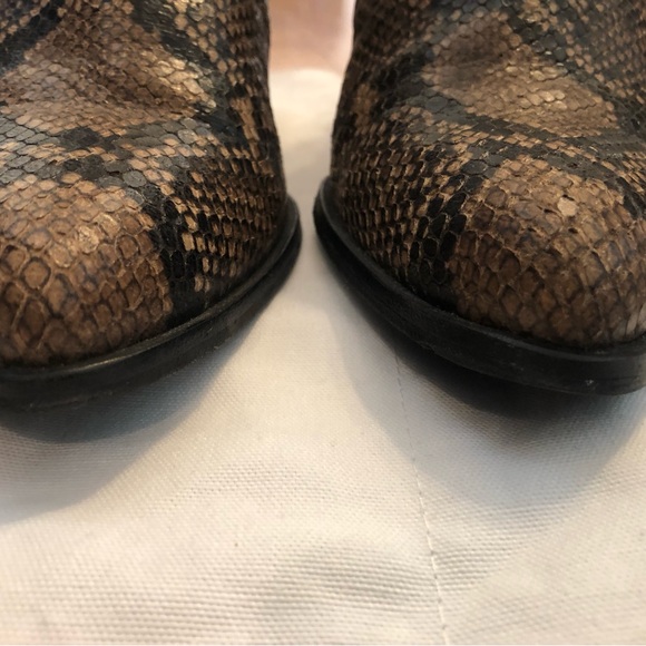 GUC Margaux The Downtown Boot Python Embossed Brown 39.5 - Picture 15 of 16